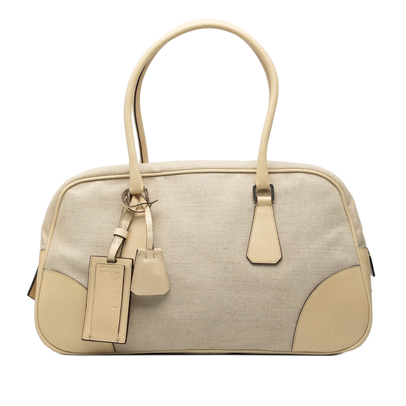 Pre-Loved Prada Canvas Shoulder Bag